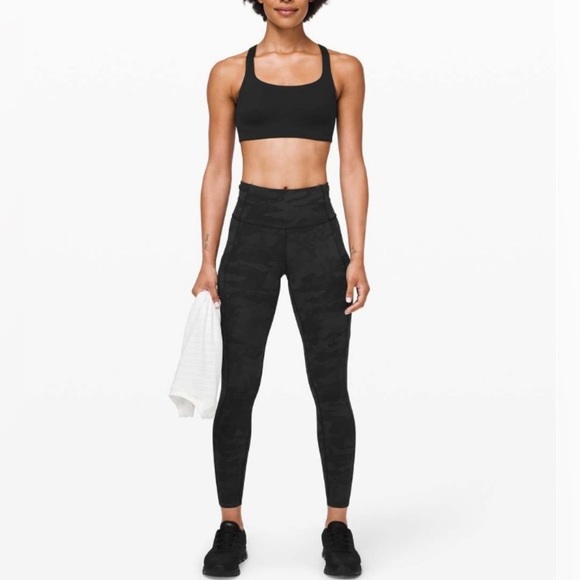 Lululemon Fast and Free Tight II Leggings 25” Incognito Camo Multi Grey Sz 6 - Picture 6 of 9